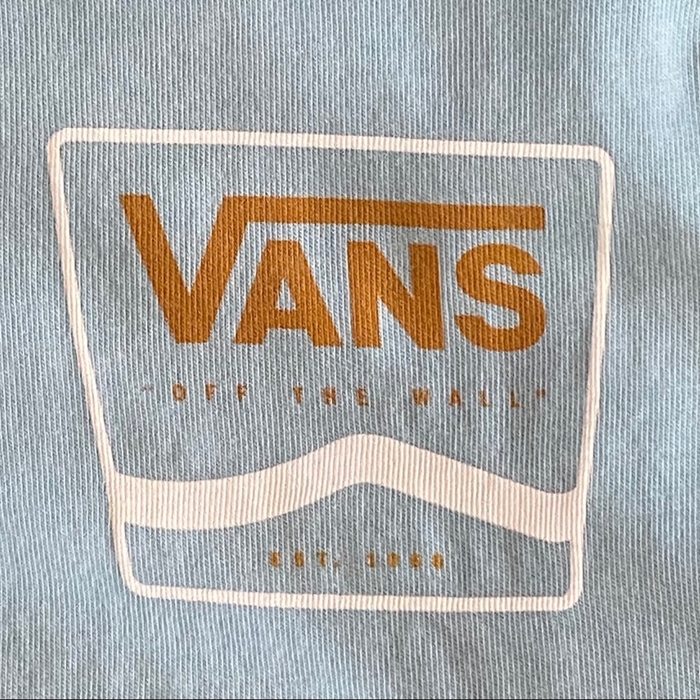Vans Off The Wall classic light blue T-shirt